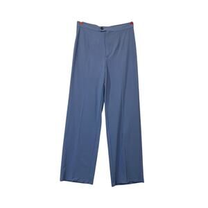 Pull&Bear Wide Leg Pants Blue High Rise 33 Inseam Tall Flowing  US 8 EU 40 Euro